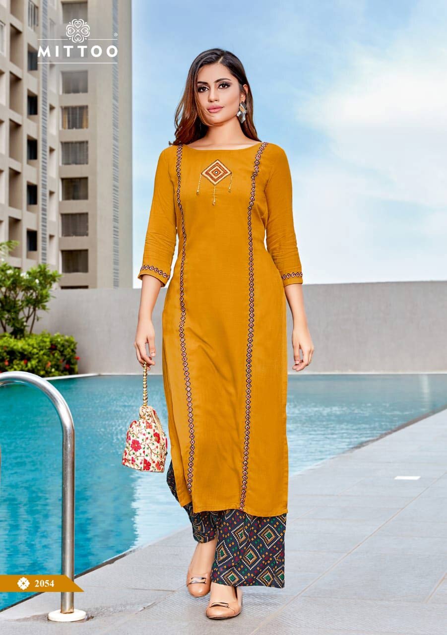 Mittoo Design Panghat Vol-8 Rayon Print Plazzo Kurti Mittoo Design Panghat Vol-8 Rayon Print Plazzo Kurti